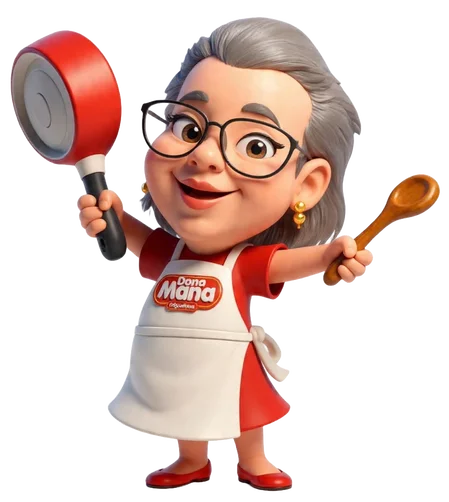 Imagem animada da mascote Dona Mana